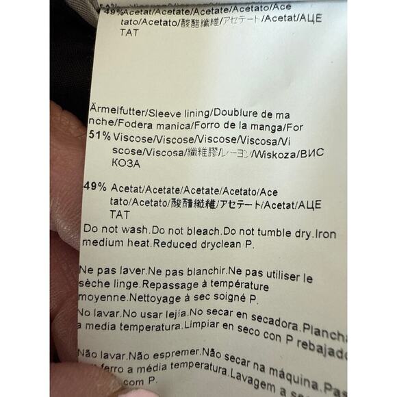 BOSS Men’s Sport Coat Blazer 40L Gray/Black Wool Blend Two Button Jacket - Picture 11 of 11